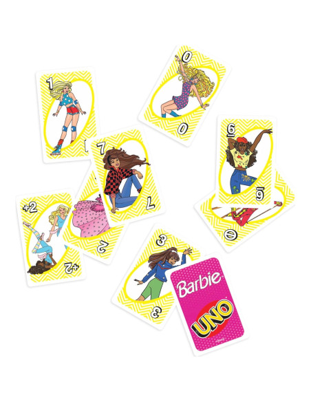 Juego de Cartas UNO Barbie Mattel con Regla Especial Juego de Cartas UNO Barbie Mattel con Regla Especial