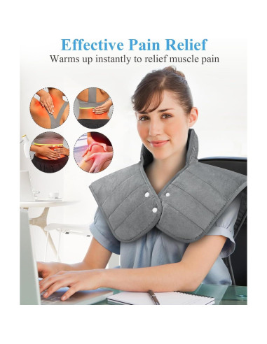Almohadilla Calefactora GORAMEILG 56x94cm para Cuello y Espalda