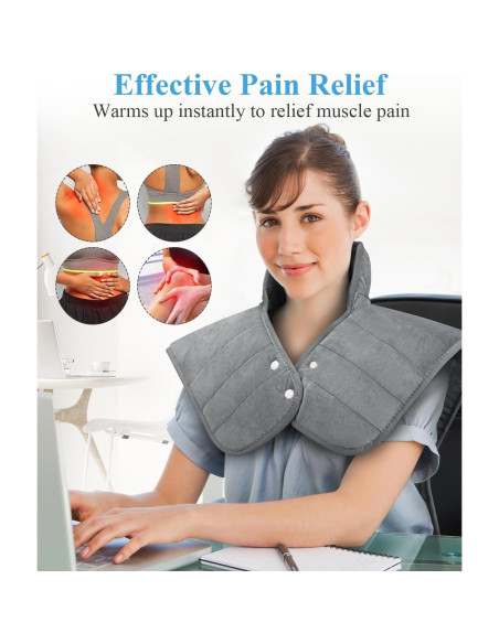 Almohadilla Calefactora GORAMEILG 56x94cm para Cuello y Espalda