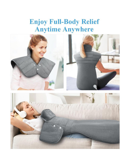 Almohadilla Calefactora GORAMEILG 56x94cm para Cuello y Espalda