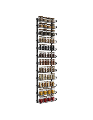 Organizador de Especias Montado en Pared SWOMMOLY 12 Niveles Ajustable