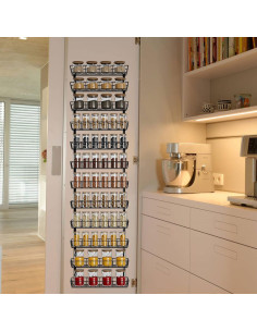 Organizador de Especias Montado en Pared SWOMMOLY 12 Niveles Ajustable 2