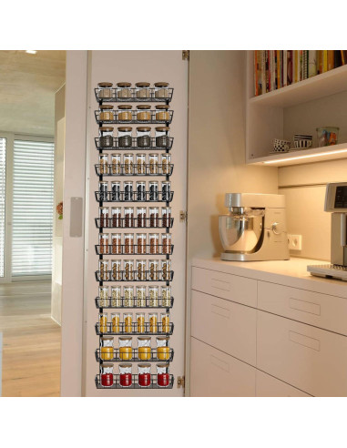 Organizador de Especias Montado en Pared SWOMMOLY 12 Niveles Ajustable