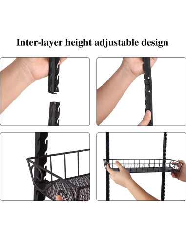 Organizador de Especias Montado en Pared SWOMMOLY 12 Niveles Ajustable