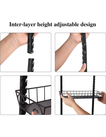 Organizador de Especias Montado en Pared SWOMMOLY 12 Niveles Ajustable