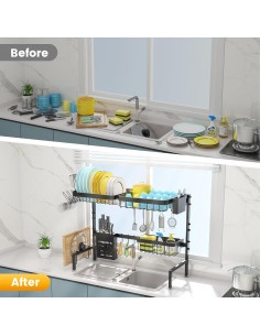 Escurridor de Platos MERRYBOX Ajustable 65-85cm Acero Inoxidable 2