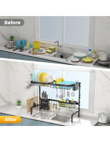 Escurridor de Platos MERRYBOX Ajustable 65-85cm Acero Inoxidable