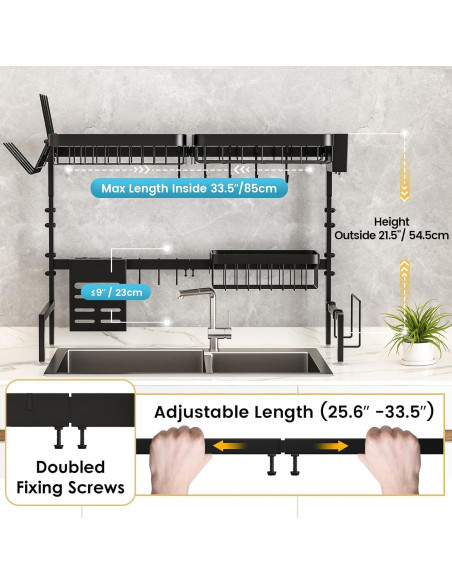 Escurridor de Platos MERRYBOX Ajustable 65-85cm Acero Inoxidable
