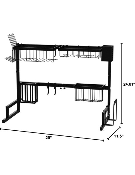 Escurridor de Platos MERRYBOX Ajustable 65-85cm Acero Inoxidable