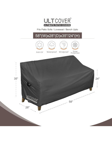 Funda Impermeable para Sofá de Exterior ULTcover 147x71x89cm