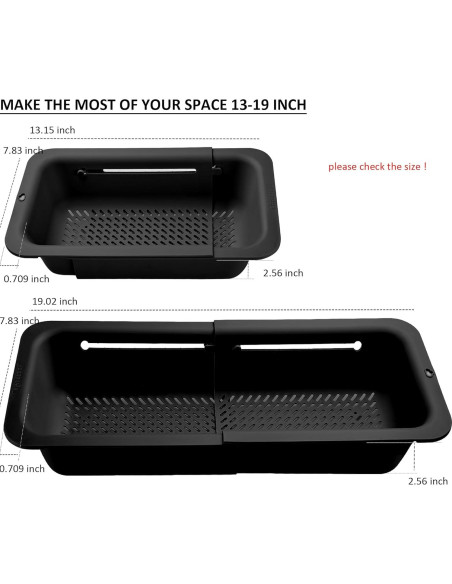 Colador Plegable LASSHSWA de Plástico y Acero Inoxidable