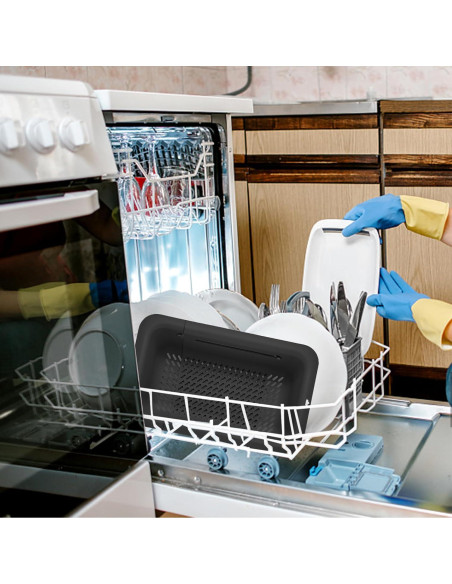 Colador Plegable LASSHSWA de Plástico y Acero Inoxidable