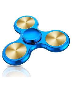 Fidget Spinner ATESSON Metal Azul, Rodamiento Acero Inoxidable