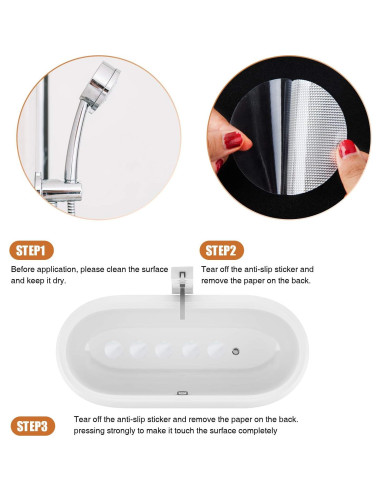 36 Pegatinas Antideslizantes Secopad para Bañera 8cm