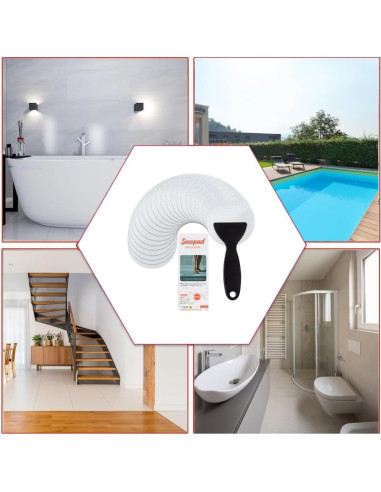 36 Pegatinas Antideslizantes Secopad para Bañera 8cm