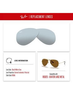Lentes Ray-Ban RB3025 58mm Azul Bi-espejo + Kit Cuidado 2