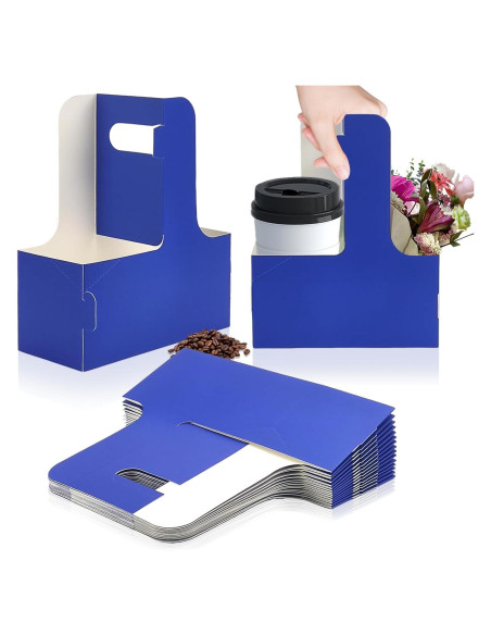 Portavasos desechable Xlong para 2 tazas con asa, 15 PCs