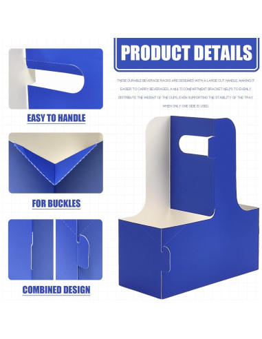 Portavasos desechable Xlong para 2 tazas con asa, 15 PCs