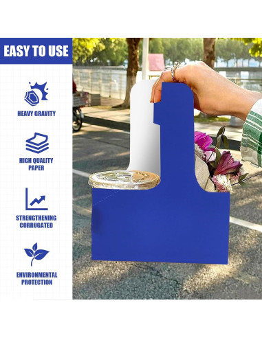 Portavasos desechable Xlong para 2 tazas con asa, 15 PCs