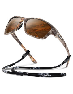 Gafas de Sol Deportivas SUOSO UV400 Camuflaje Marrón