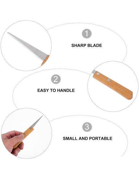 Cuchillo de Grabado EXCEART 2 Pcs Acero Inoxidable 16.5 cm