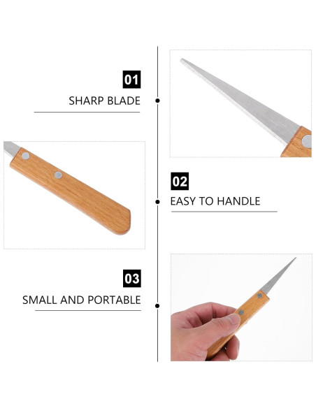 Cuchillo de Grabado EXCEART 2 Pcs Acero Inoxidable 16.5 cm