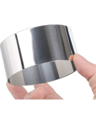 Molde Redondo para Pasteles HULISEN 3" Acero Inoxidable