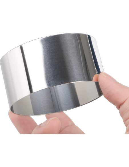 Molde Redondo para Pasteles HULISEN 3" Acero Inoxidable