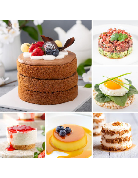 Molde Redondo para Pasteles HULISEN 3" Acero Inoxidable