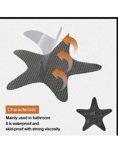 Pegatinas Antideslizantes Secopad para Ducha 24 Piezas Negras 2