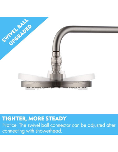 Adaptador de Cabezal de Ducha KES con Junta Esférica, Niquelado