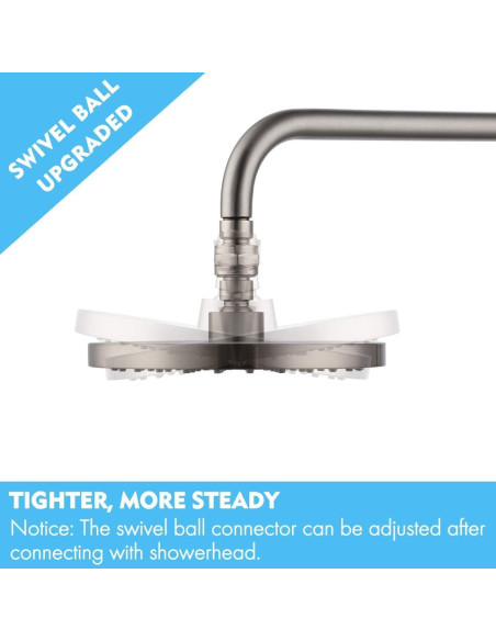 Adaptador de Cabezal de Ducha KES con Junta Esférica, Niquelado