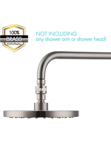 Adaptador de Cabezal de Ducha KES con Junta Esférica, Niquelado