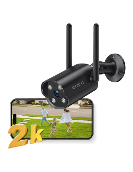 Cámara de Seguridad Exterior GNCC GT1PRO 2K IP65 con Audio