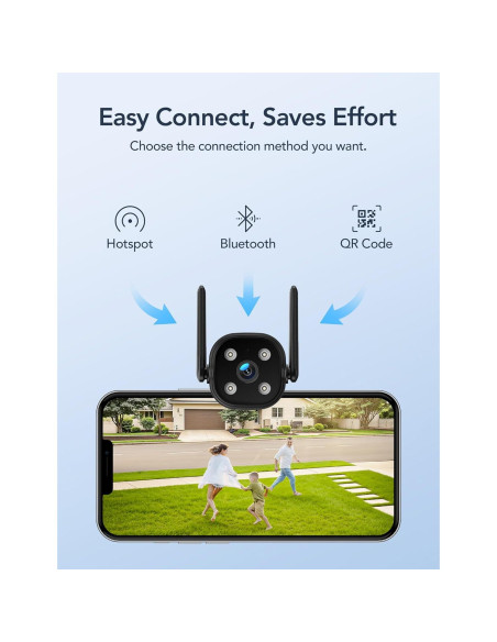 Cámara de Seguridad Exterior GNCC GT1PRO 2K IP65 con Audio