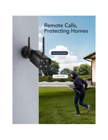 Cámara de Seguridad Exterior GNCC GT1PRO 2K IP65 con Audio