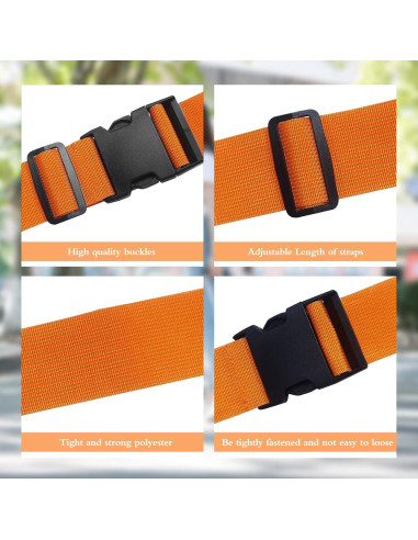 12 Correas de Equipaje Ajustables Ikaufen Multicolor 182.88 cm