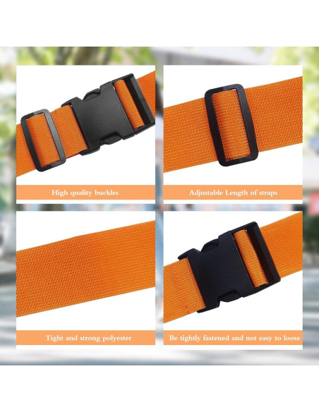 12 Correas de Equipaje Ajustables Ikaufen Multicolor 182.88 cm