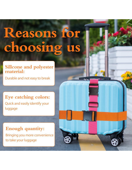 12 Correas de Equipaje Ajustables Ikaufen Multicolor 182.88 cm