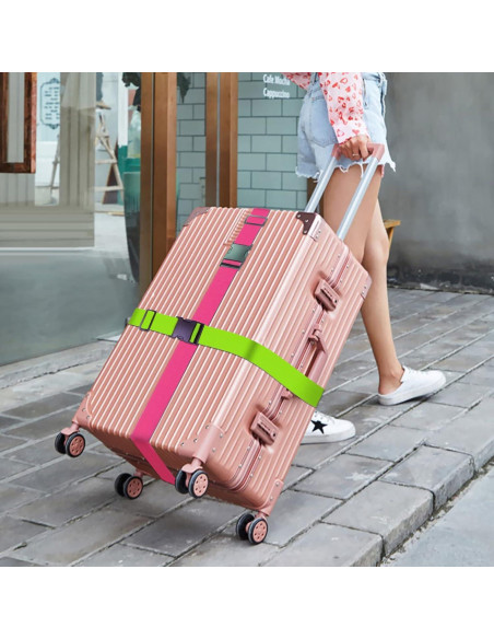 12 Correas de Equipaje Ajustables Ikaufen Multicolor 182.88 cm