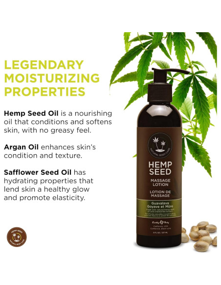 Loción de Masaje Vegana Earthly Body 236.6 g Hidratante