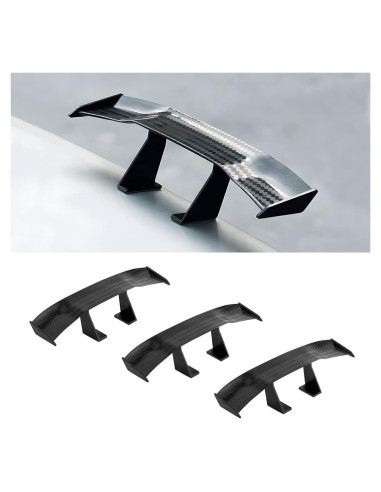 3 Alerones Mini de Coche BLAU GRUN 17 cm Fibra de Carbono