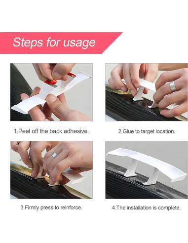 3 Alerones Mini de Coche BLAU GRUN 17 cm Fibra de Carbono