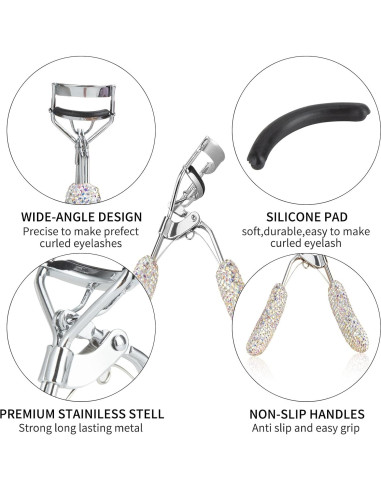 Rizador de Pestañas KEYPOWER Acero Inoxidable Color AB