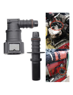 Juego de Conexión Rápida Combustible 2 PCS Waswale Negro