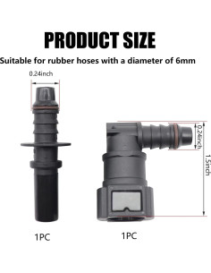 Juego de Conexión Rápida Combustible 2 PCS Waswale Negro 2