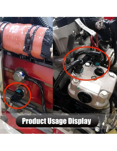 Juego de Conexión Rápida Combustible 2 PCS Waswale Negro