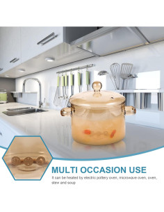 Olla de Vidrio Borosilicato Vaguelly 1500ml con Tapa 2