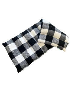 Almohadilla Térmica Microondas Home Comfort 48x18 cm Cuadros Negros
