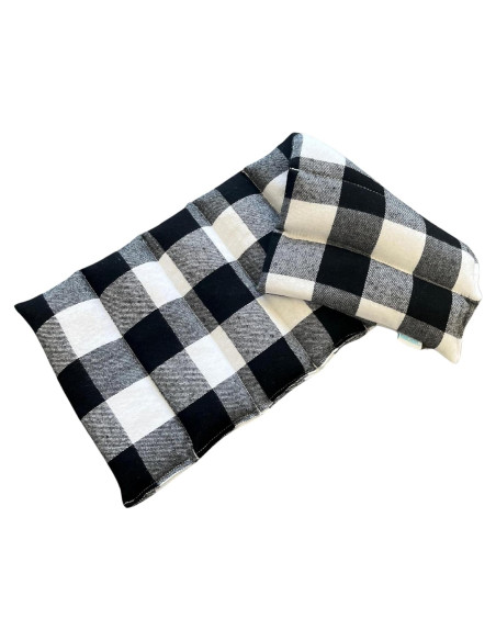 Almohadilla Térmica Microondas Home Comfort 48x18 cm Cuadros Negros